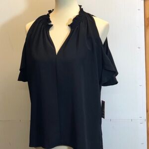 RACHEL Rachel Roy Crepe Ruffled Blouse Size XS